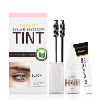 ICONSIGN Kit tinta per tintura per sopracciglia ciglia Mascara Lift Tinting Tattoo Occhi Strumenti per il trucco Mantieni da 60 a 80 giorni