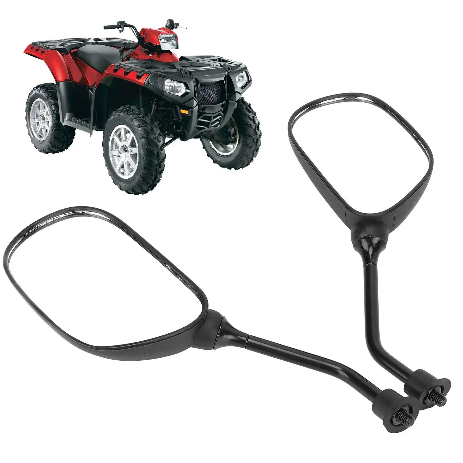 Rear View Mirror Safe Ball Type Adjustment Steel Rod Motorcycle Wing Mirrors for scooter Replacement for polaris Sportsman