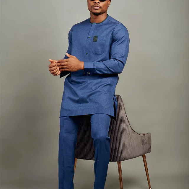 Tunji Long Sleeve Kaftan Outfit - Image 4