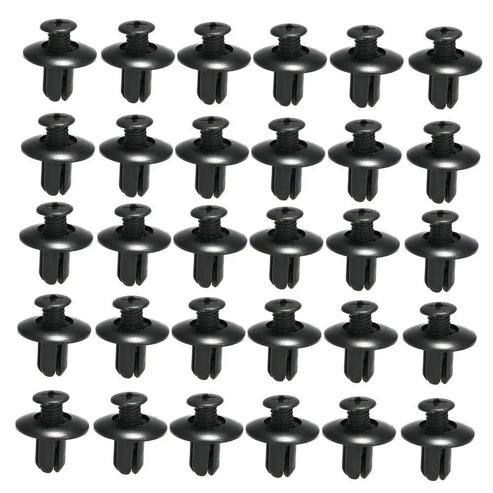 

190Pcs Car Retainer Clips 6 Sizes Fasteners Kit Rivet Push Rod Clamp Auto Trim Panel Bumper Buckle Set