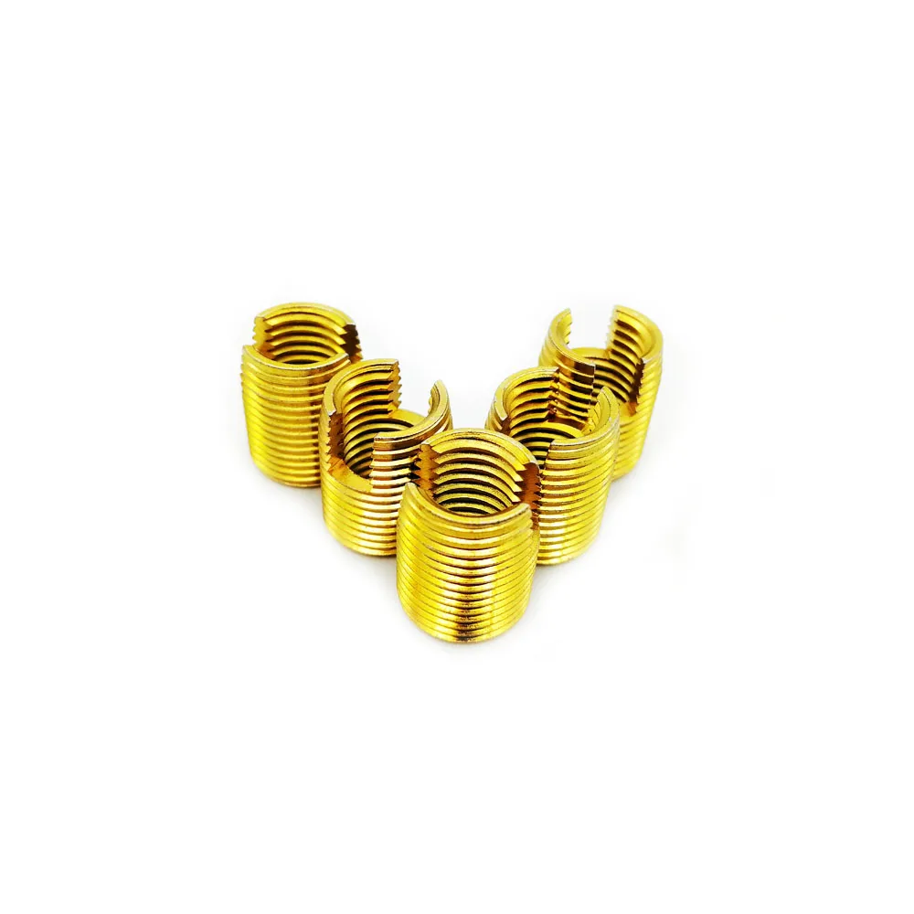 THREADED BRASS DOUBLE END SELF TAPPED SCREWFIT INSERT M2-M2.5-M3-M4-M5-M6-M8-M10 