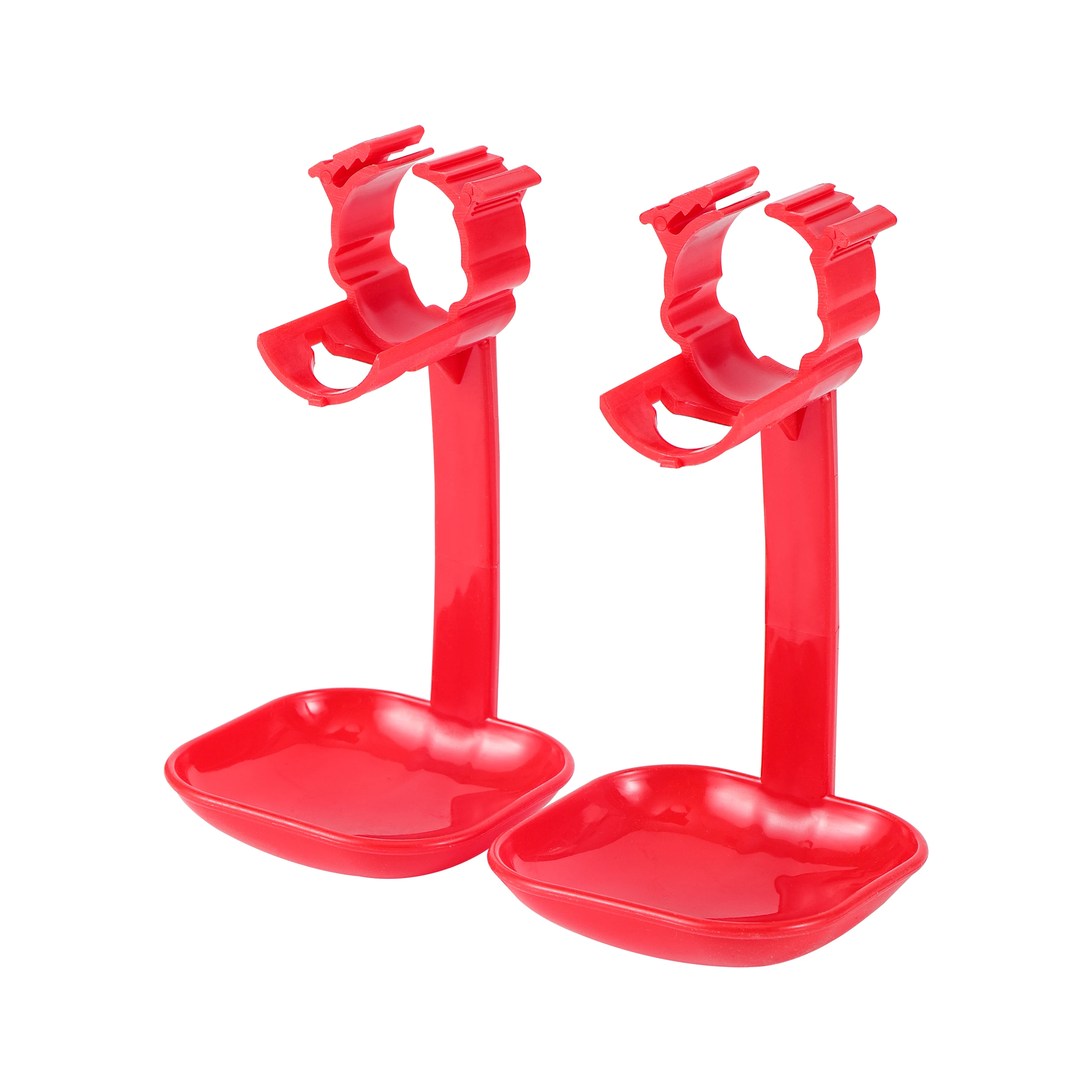 20Pcs Poultry Feeding Supplies Chicken Hanging Cup Drinking Fountains Bird Water Bowl Nipple Red Chicken Drinking Tool