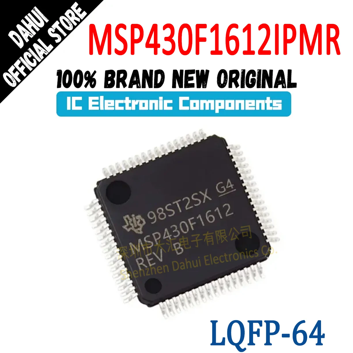 

MSP430F1612IPMR MSP430F1612 M430F1612 MSP430F MSP430 MSP IC MCU Chip LQFP-64 In Stock 100% New Original