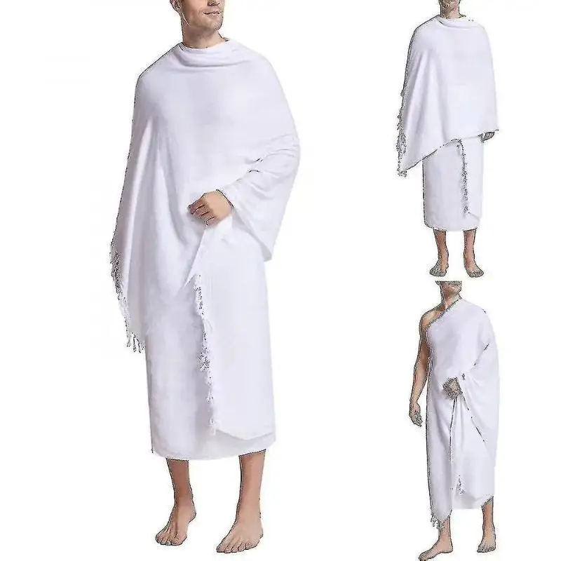 المملكة العربية السعودية المؤمنين الإسلاميين مسلم الحاج منشفة الشاطئ شال أبيض نقي منشفة الإحرام الحج