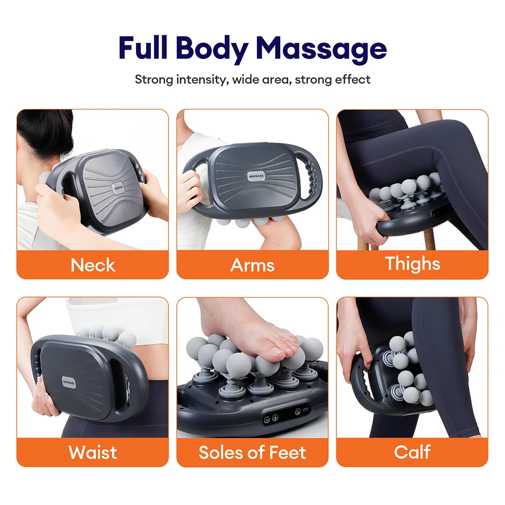 USB Rechargeable 16-head Fascia Gun 9 Levels Of Strength 9 Modes 8 Replaceable Heads To Meet The Needs Of Different Massage