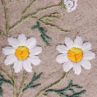 1PCS Embroidery Kit Flower Pattern Cross Stitch DIY Needlework Kit Tools Beginner Embroidery Starter Set For Handicraft Lover 4