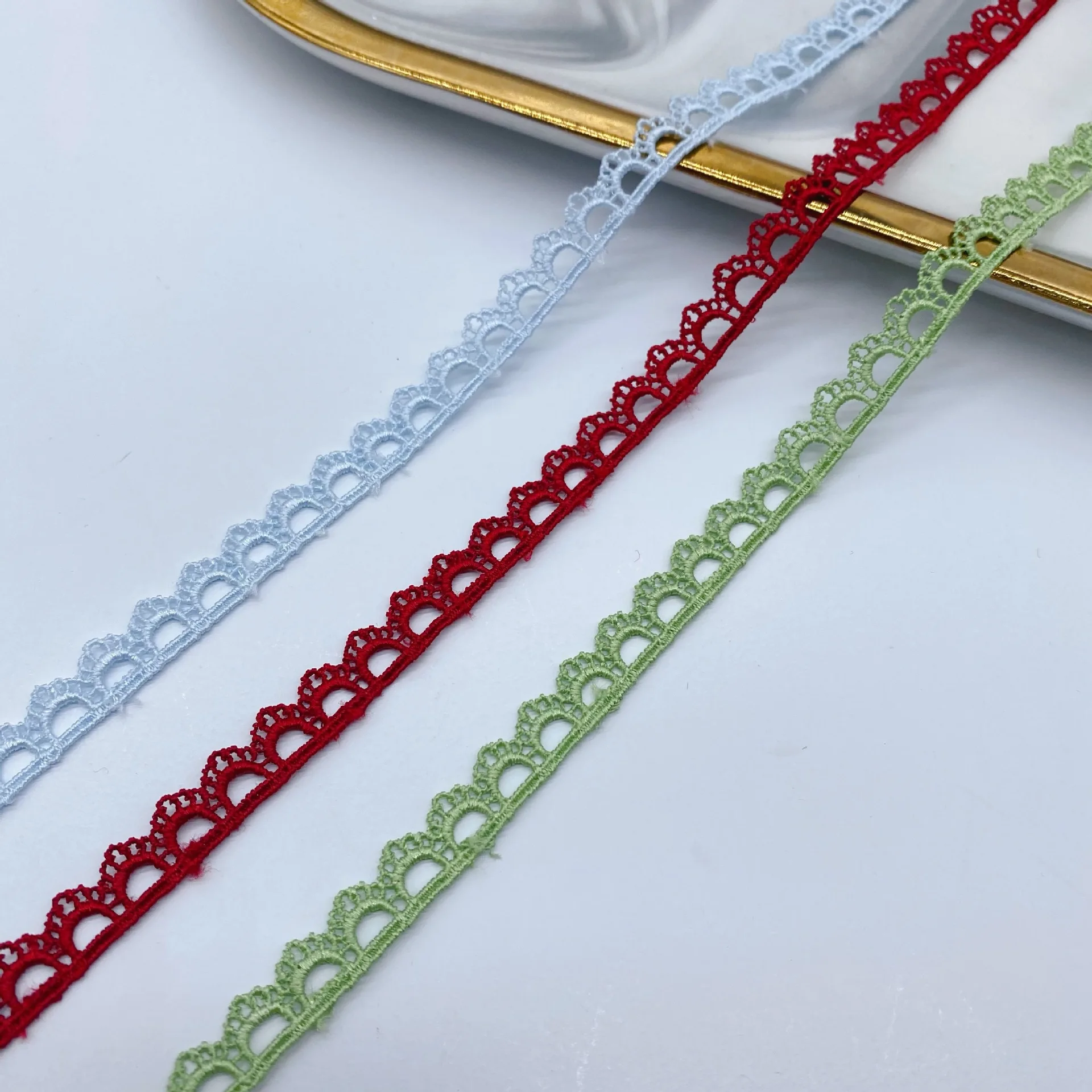 Apparel Sewing Fabric Trim Lace Fabric Ribbon 5Yards 0.9CM Collarbone Chain Lolita Garment Accessories