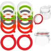 10pcs Silicone Jar Gaskets Replacement Airtight Rubber O Rings Leak-proof for Food Storage Sealing Lids Glass Can Mason Jars 1