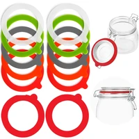 10pcs Silicone Jar Gaskets Replacement Airtight Rubber O Rings Leak-proof for Food Storage Sealing Lids Glass Can Mason Jars 1