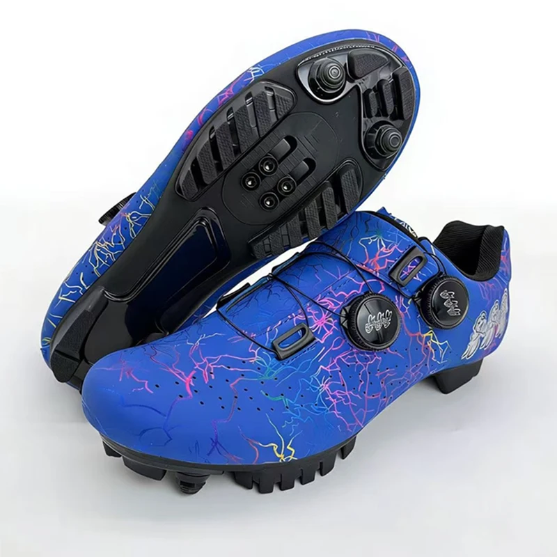 Enhanced Breathable Locking Booster Cycling Shoes with Double Knob Buckle