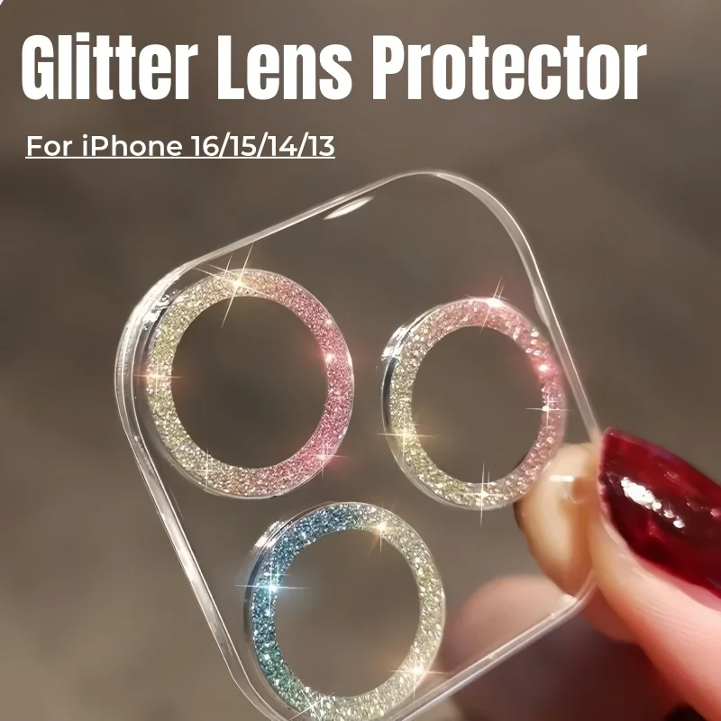 Luxury Glitter Full Cover Camera Protector with Lens Guard