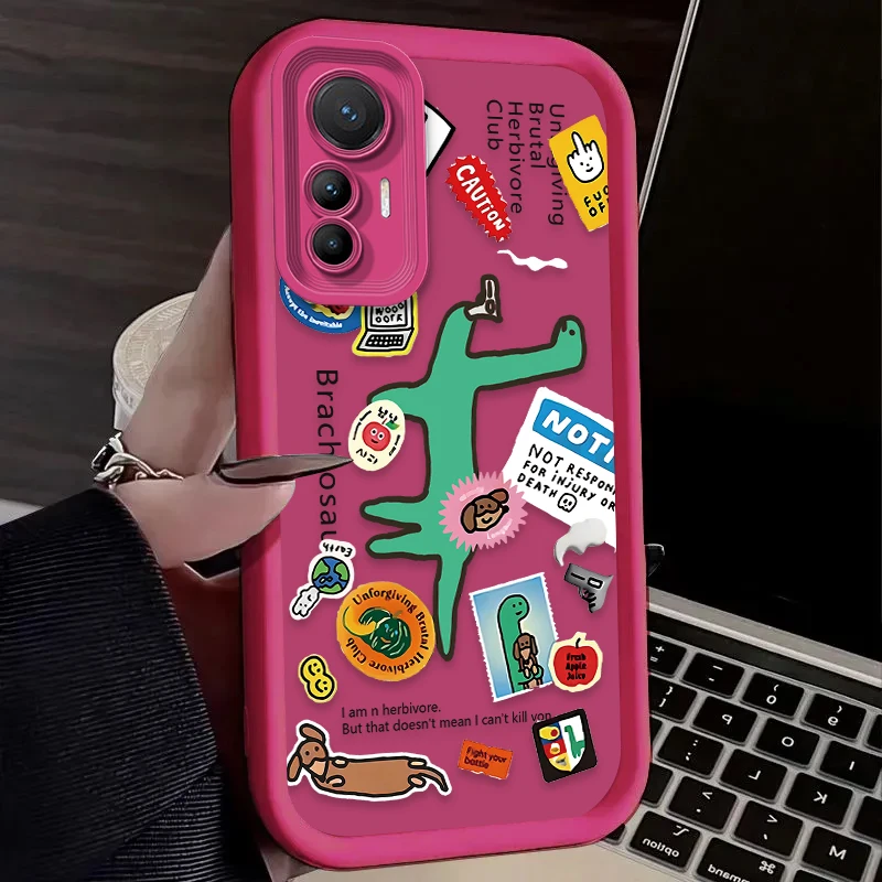 Adorable Dinosaur Cartoon TPU Phone Case
