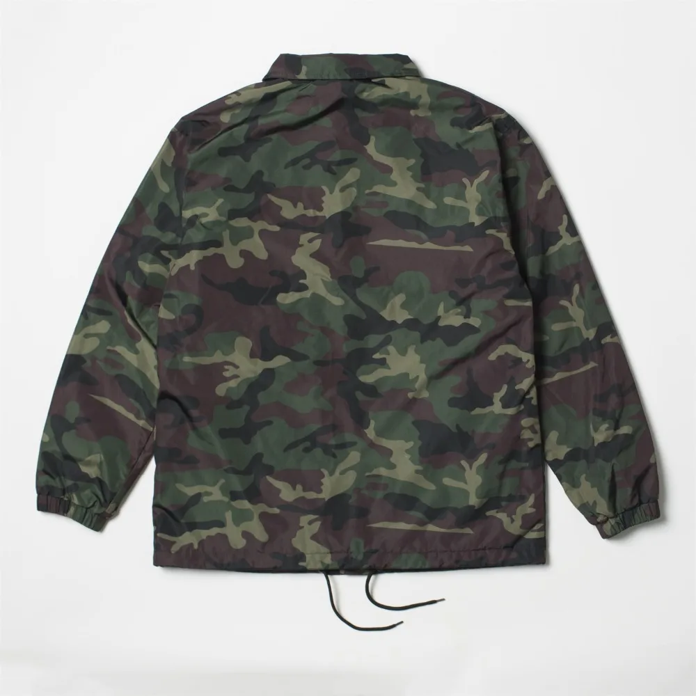 Mens Nylon Hip Hop Streetwear Camouflage Coaches Jacket