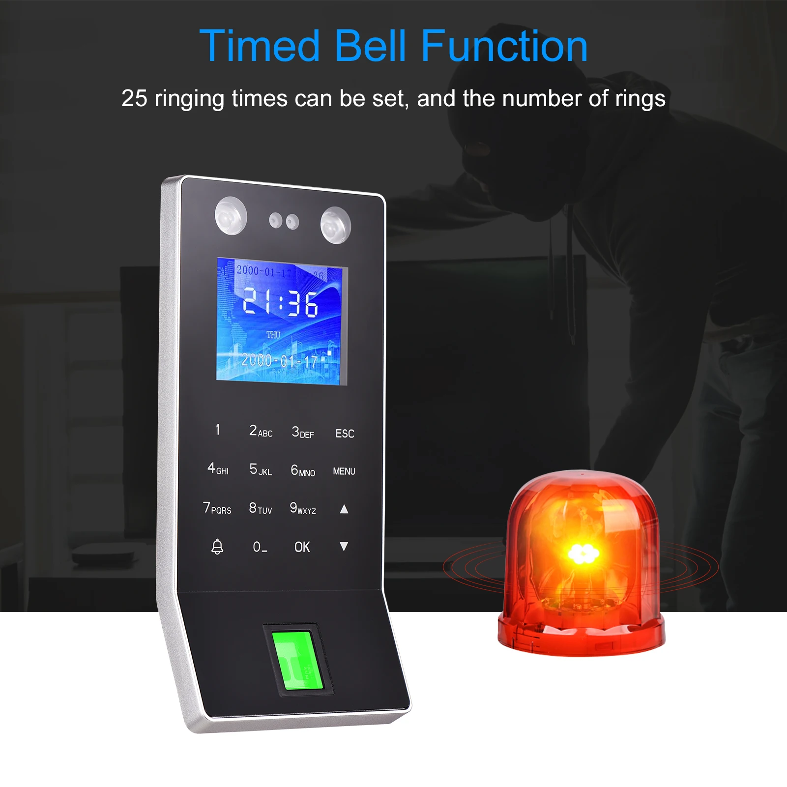 Face Recognition Fingerprint Password Attendance Machine Access Control Time Clock Recorder Support ID Card Device Employee