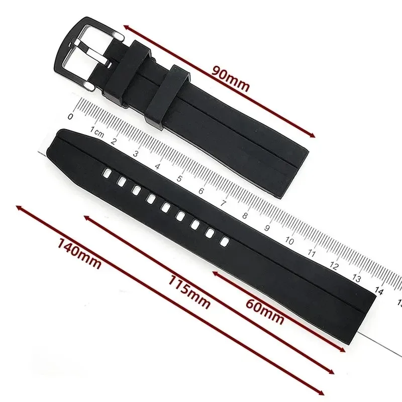 Large Silicone Sport Wristbands for Watches - 20mm/22mm Strap Size