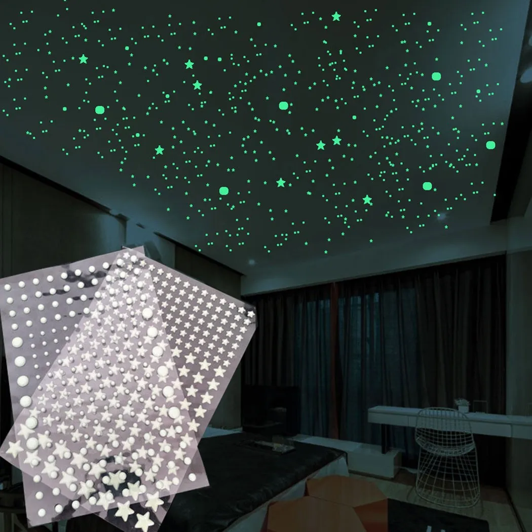 Description Picture 2 of itemLuminous Wall Stickers Kids PVC Room Stars Bedroom Ceiling Decoration Glow In The Dark Supply Useful Brand New