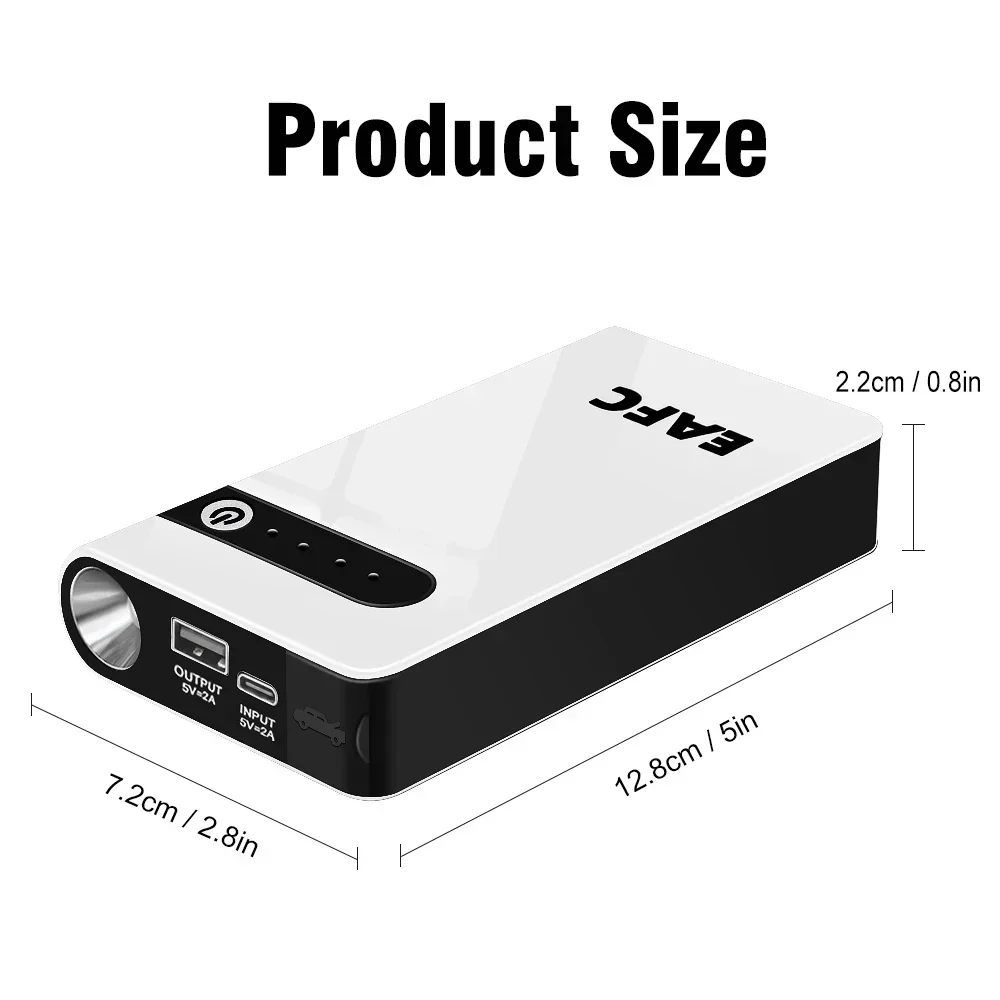 Car Jump Starter Car Jump Starter 600A Battery Charger 12000mAh Emergency Power Bank Booster with LED Lighting Starting Device for 12V Cars