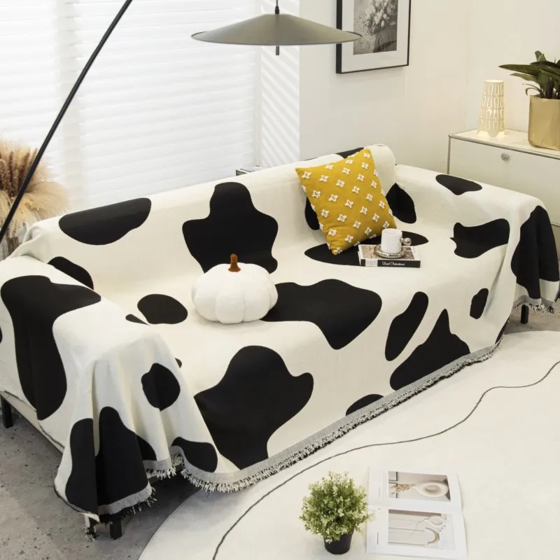 

Black White Sofa Cover Sofa Towel Chenille Universal Couch Cover Pet Mat Living Room Sofa Dust Proof Sofa Cushion Cover 쇼파커버