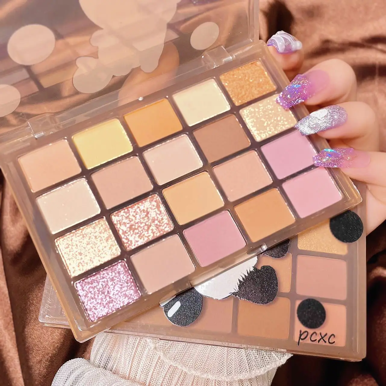 20 Colors Glitter Eyeshadow Palette Pearlescent Matte Earth Color Green Purple Eye Shadows Palette Waterproof Makeup Cosmetics