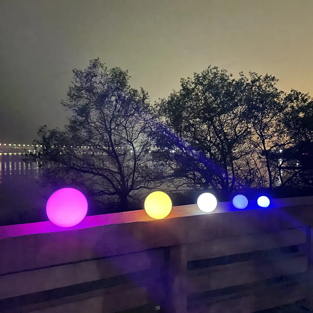 Rechargeable LED Glowing Ball Light for Kid Adult RGB Color Changing Globe Night Light Remote Garden Party Decor crystal ball lights