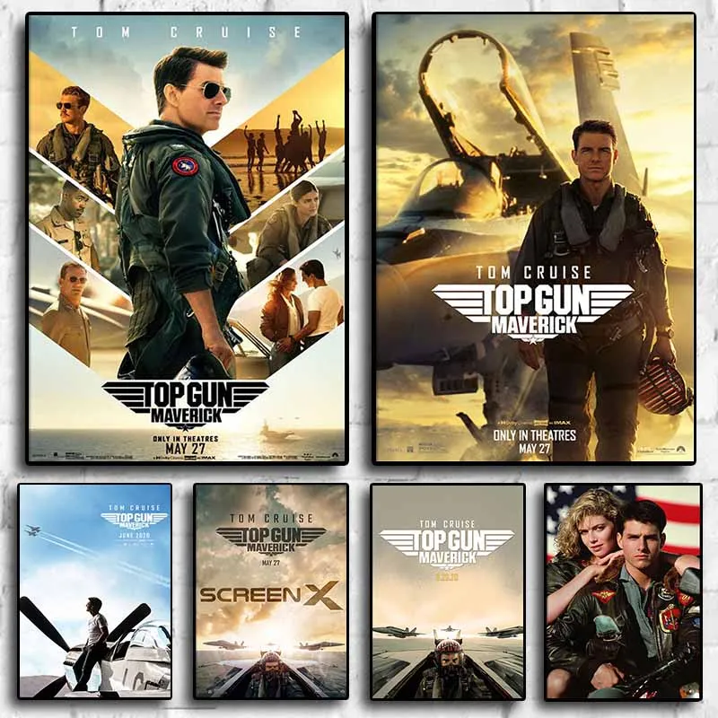 2022 Top Gun: Maverick Modern Movie Posters Home Wall Decor Fan Collection Cinema Wall Frameless Wall Paintings