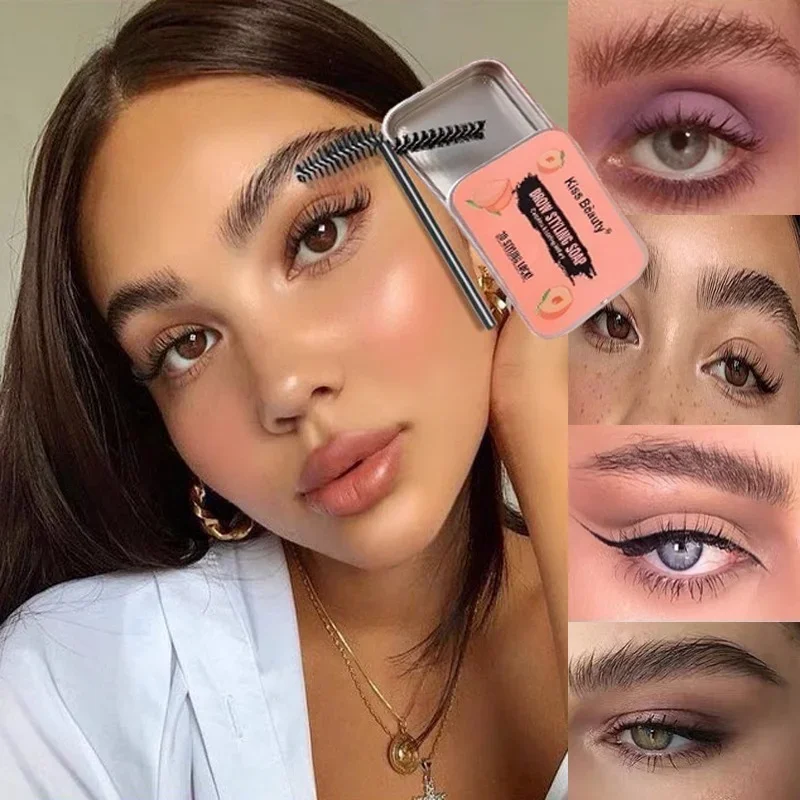 Eyebrow Soap Wax 3D Eyebrow Pomade Setting Gel Trimmer Fluffy Feathery Waterproof Long Lasting Fashion Women Makeup Tools