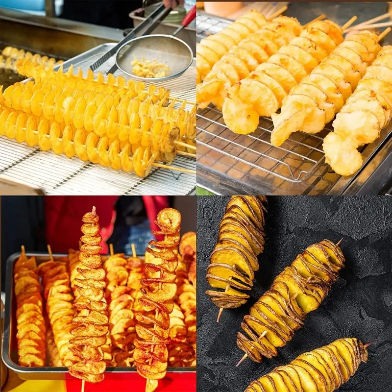 3 String Rotate Potato Slicer Twisted Potato Slice Cutter Spiral DIY Manual Creative Kitchen Gadgets Vegetables Spiral Knife vegetable slicer vegetable cutter potato slicer potato cutter food slicer