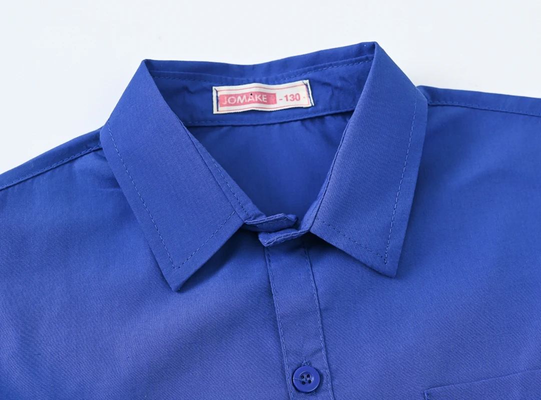 Children's shirt spring and autumn boys and girls suit collar shirt Children's pure color long sleeve kids shirts boys shirts