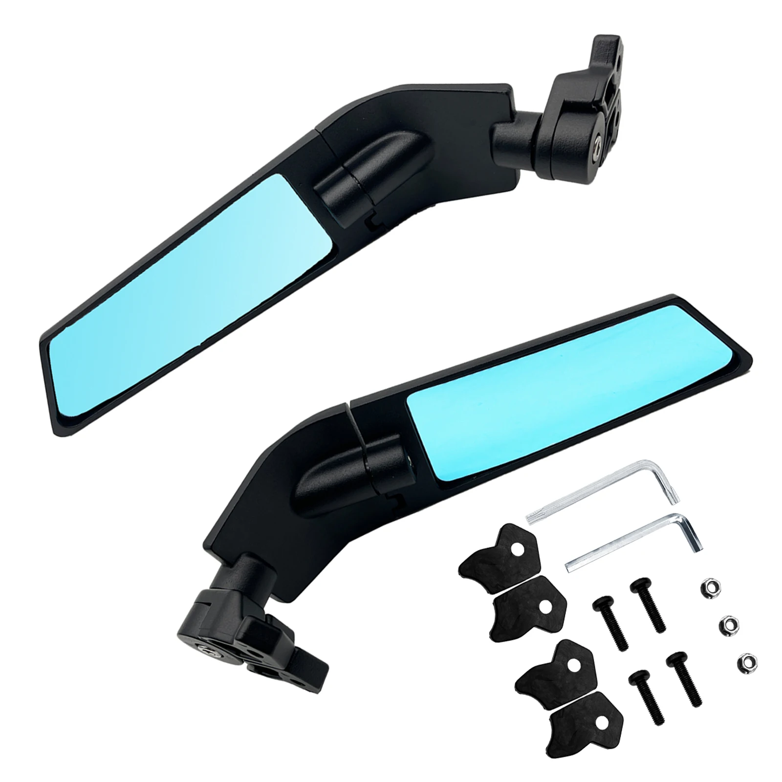 

Motorcycle Adjustable Aluminum Rearview Mirror Wind Wing Mirror Compatible With 2018-2022 KAWASAKI Ninja 400 650 ZX10R ZX6R