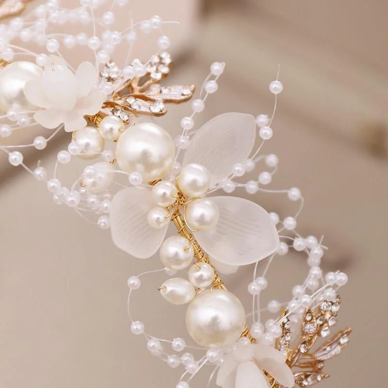 Neue Kinder Kranz Headbreads Prinzessin Tiara Krone Dekoration Braut Brautjungfer Hochzeit Fotografie Urlaub Foto Kopfschmuck – Detail 3