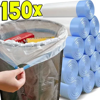Sac poubelle à cordon de serrage, ménage Portable cuisine épaissie grand dortoir d'étudiants fermeture automatique Lat sac en plastique épais 1