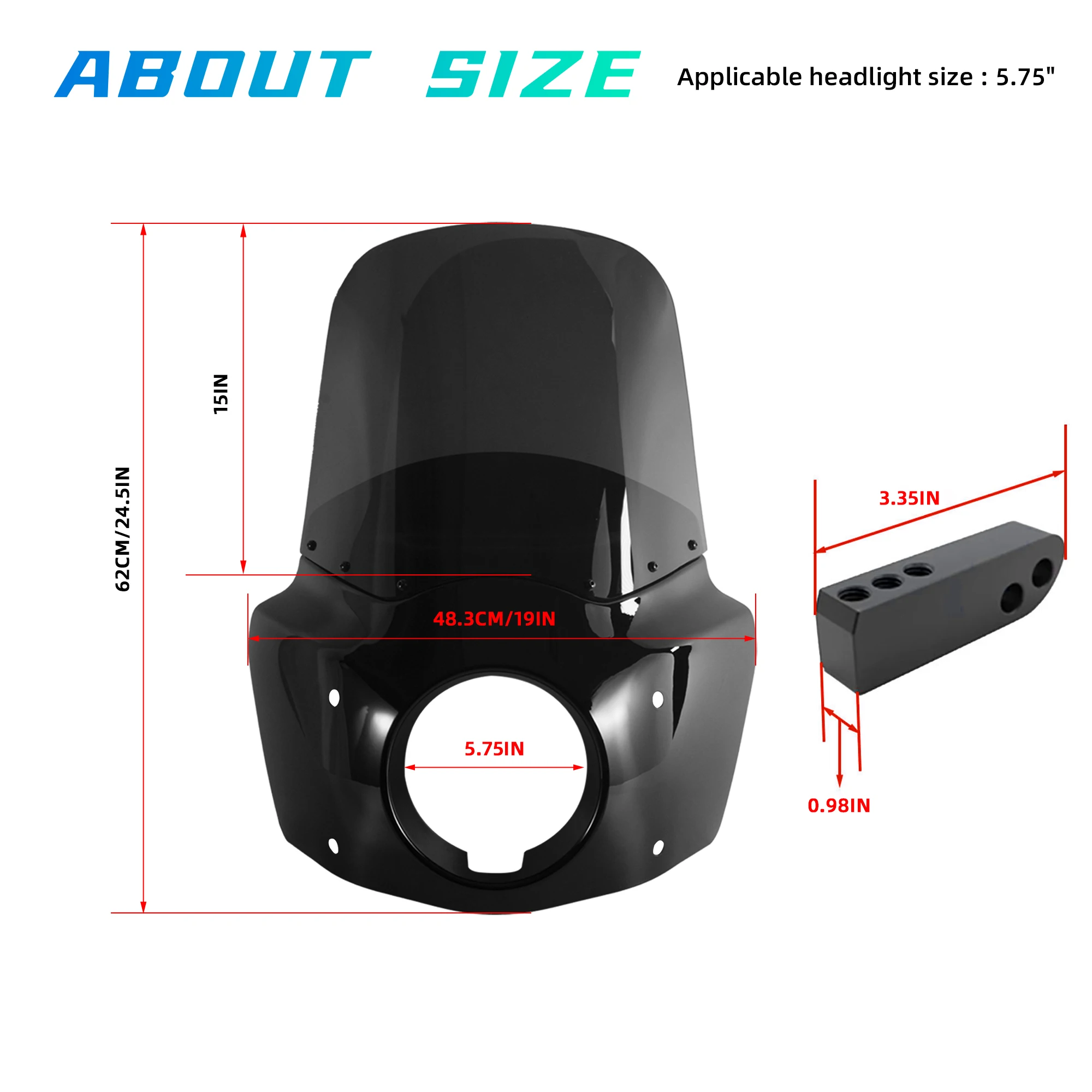 15 inch Motorcycle Front Fairing For Road Warrior Fairing For Dyna Super Glide 06-14 FXBB Softtail Street Bob 18-22 FXCW Rocker