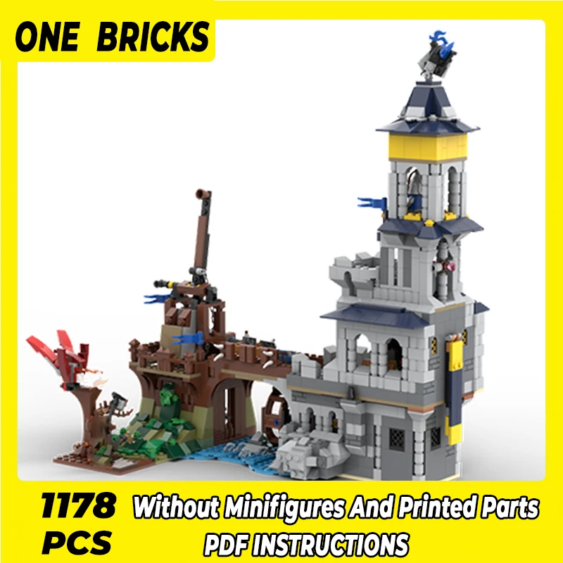 

Technical Moc Bricks Castle Model Black Falcon Trebuchet Modular Building Blocks Gifts Toys For Children DIY Sets Assembling