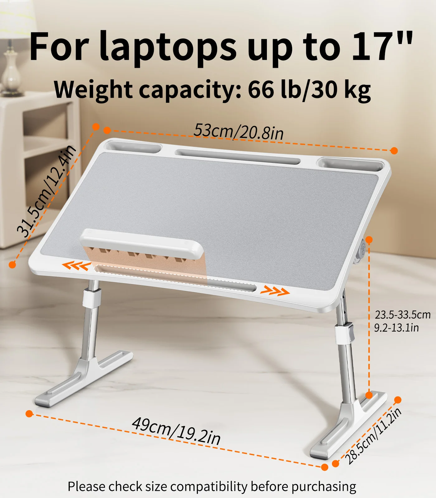 Eary Portable Laptop Tablet Holder Phone Stand For Bed 5 Height & 4 Angle Adjustable Multifunctional Display Desk Gifts for Kids