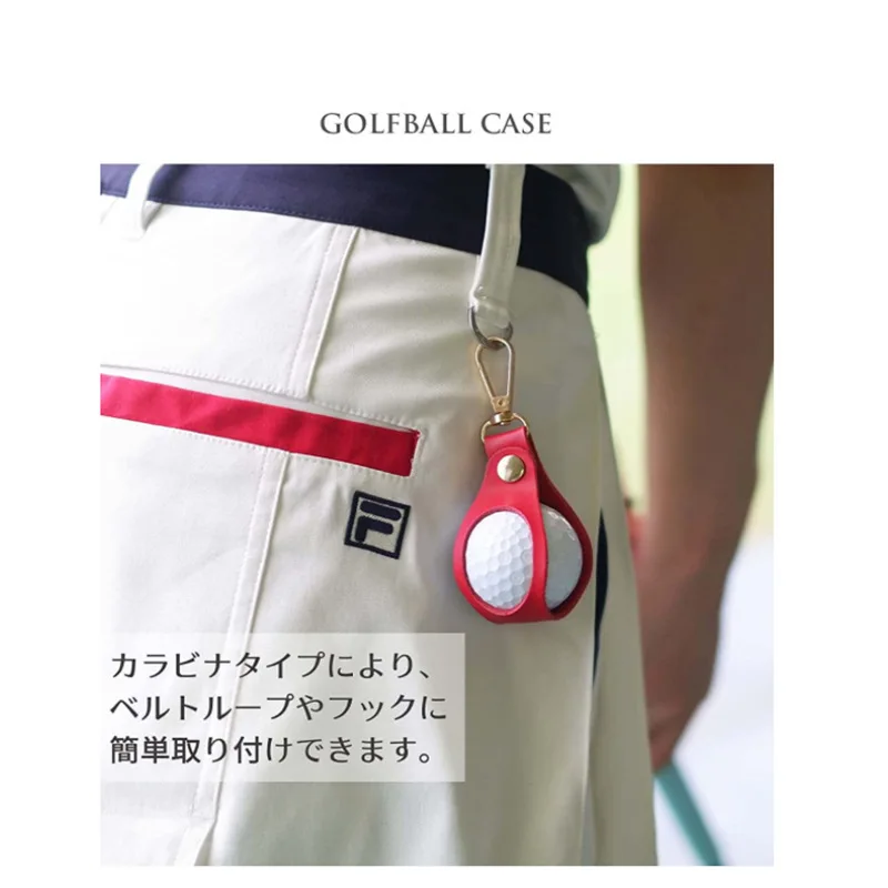 Mini Golf Ball Holster PU Leather Hollowed Out Casual Golf Ball Small Storage Pouch Hang On Waist With Metal Buckle Bag