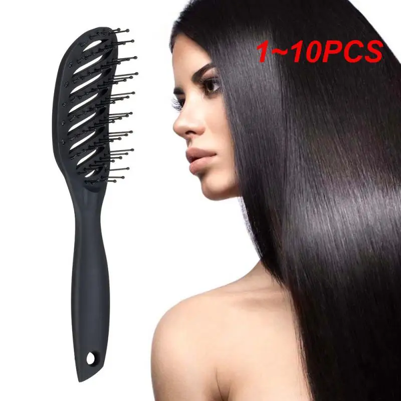 

1~10PCS Wet/ use Anti-Static Hair Brush Hair Comb Small curved comb With matte texture handle Massage Comb Styling Tools