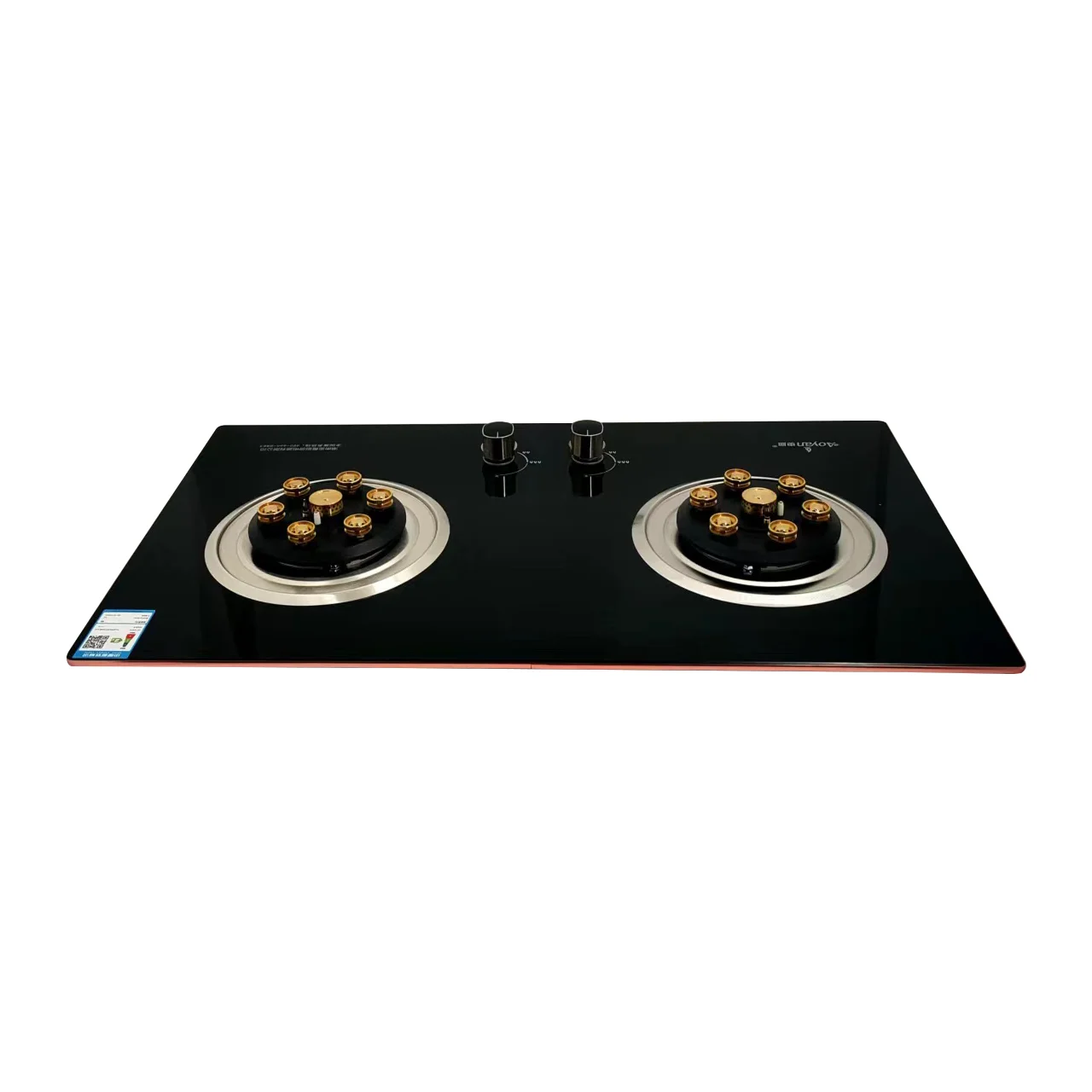 Tempered Glass 2 Burners LPG NG Gas Flippable Household Flame-out Protection Built-in Built-in Gas Stove Stovetops