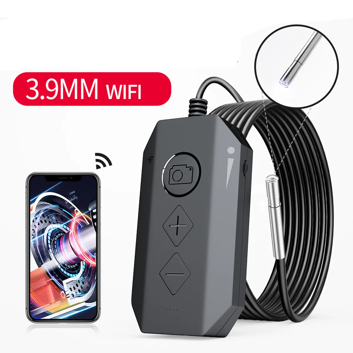 3.9MM  2MP 1080P 3x Zoom WIFI Endoscope Camera Inspection Otoscope CMOS Borescope Digital Microscope For PCB Repairing Check