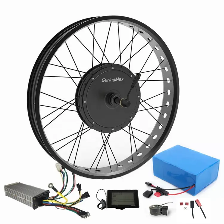 Powered fat tire ebike 72v 30A 5000w hub motor electric bicycle kit for motorcycle e bike