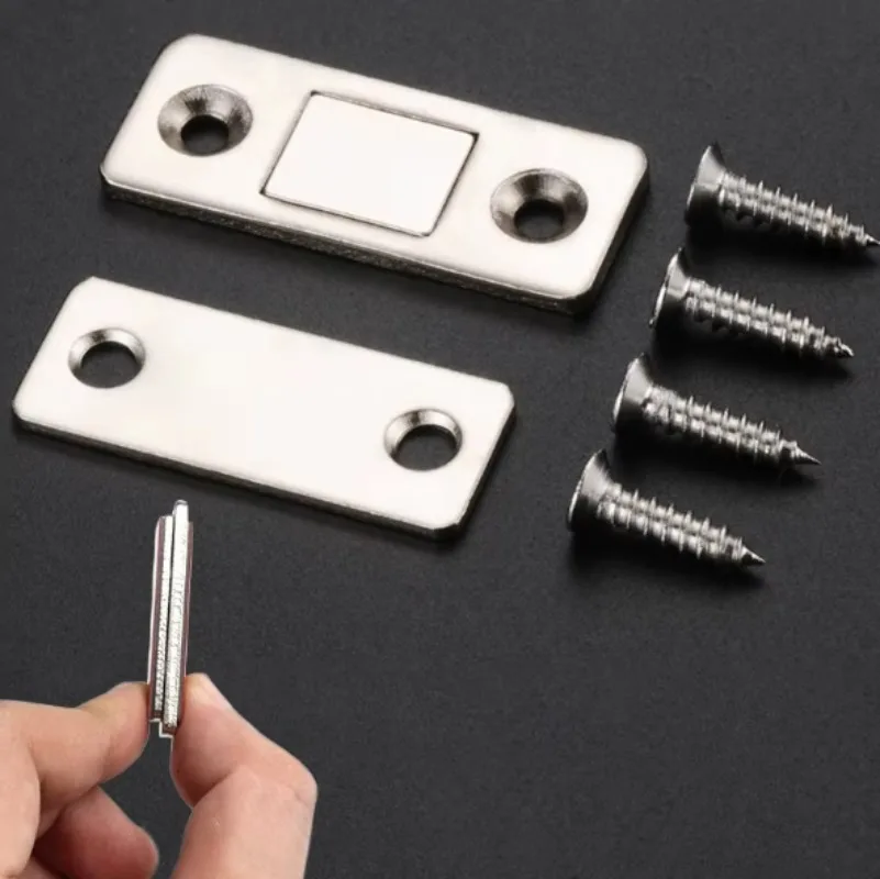Strong Magnetic Cabinet Catches Ultra Thin Door Stops Magnets Invisible Adhesive Drawer Magnet Catch Cupboard Closet Closer Lock
