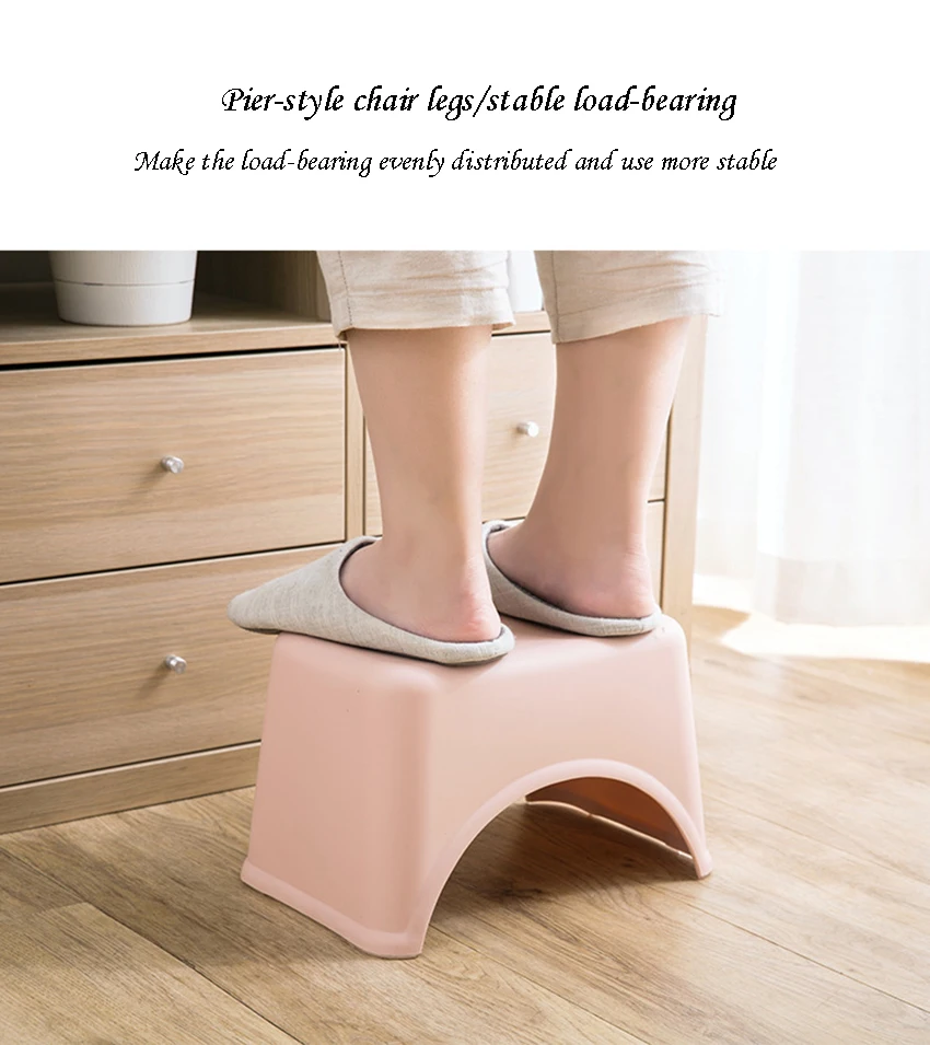 Description Picture 6 of item1Pc Non-slip Thickened Children Chairs Seat Kids Low Stools Household Supplies Home Bathroom Footstool Living Room Furniture