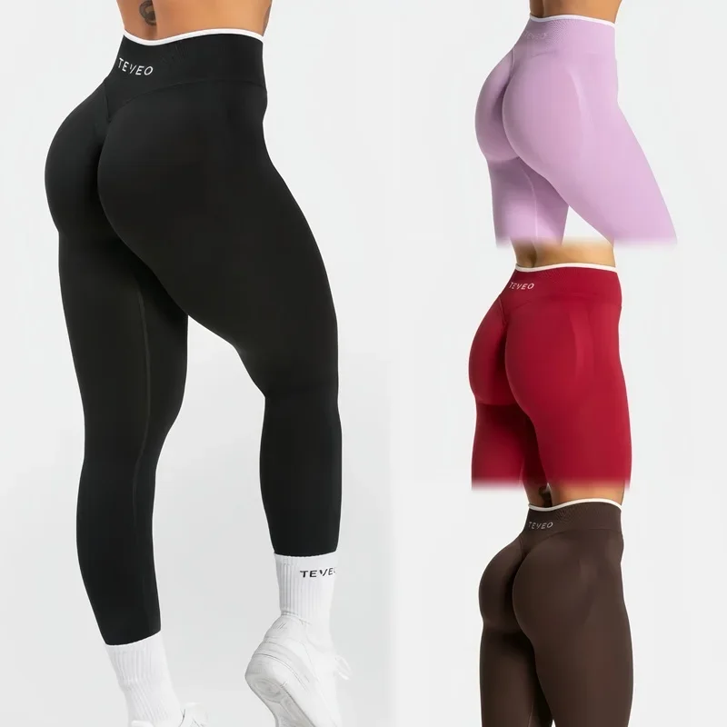 TEVEO Ignite Sculpt Scrunch Leggings femme sans couture pantalons de Yoga hanche levage course sport pantalons de survêtement gymnastique entraînement Legging
