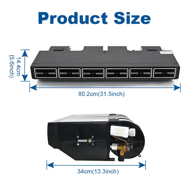 Gruppo Evaporatore AC 12V Per Auto/camion - Aria Condizionata Sotto Cruscotto, 3 Velocità, Capacità 3400 Kcal/h - Foto 6