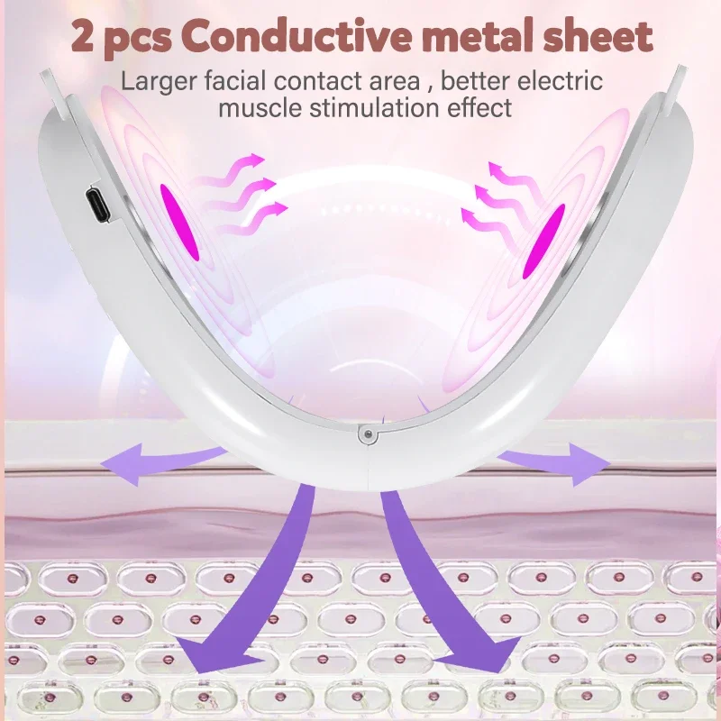 CMH V-Line Face Lift Portable Facial Massager Rechargeable Double Chin Reducer Beauty Facial Instrument for Slimmer Face