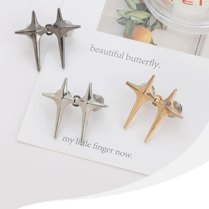 Trendy Cross Star Waist Buckle Adjustable Detachable Pants Clips Waist Tightener Nail-free Metal Button Snaps For Jeans Decor Belt Buckle, Clothing Decor