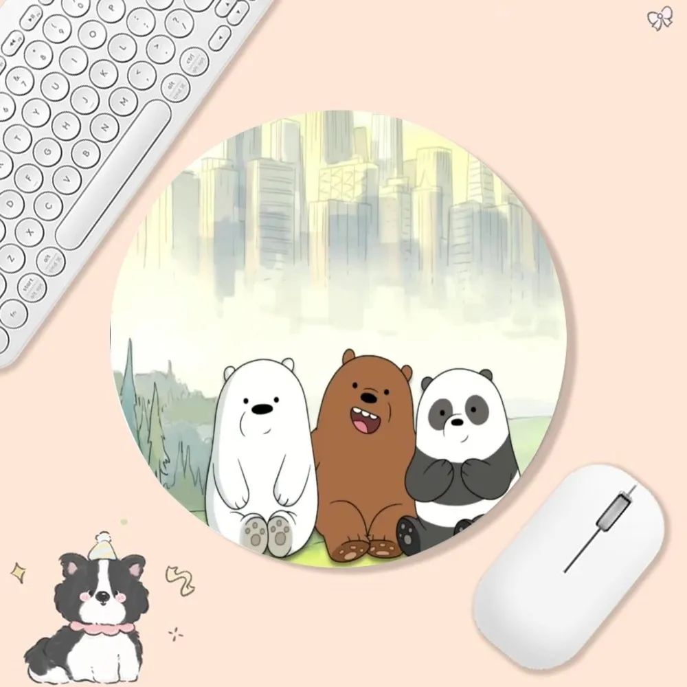 Cartoon B-Bare B-Bear 22x22cm Round Big Promotion Table Mat Student Mousepad Computer Keyboard Pad Games Pad for PC Desk Pad 6