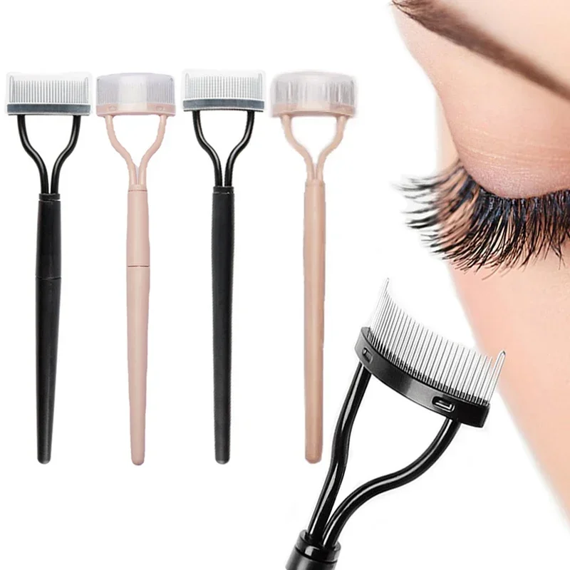 Eyelash Separator Metal Teeth Foldable Eyelash Curler Beauty Makeup Stainless Brush Comb Mascara Curl Makeup Tool