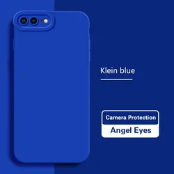 Angel Eyes Soft Square Matte Back Cover - Liquid Silicone Phone Case - iPhone 6 s (Klein Blue)