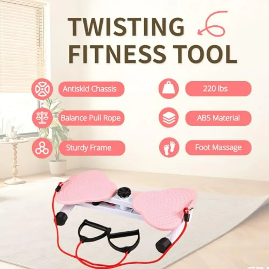 Waist Twisting Tool, Ab Machine Exercise Twist Boards with 330 lbs Weight Capacity and Ultra-Quiet Design, Pilates Waist for Wom