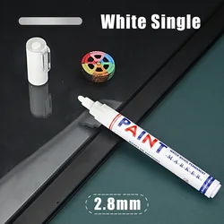 Vibrant Waterproof Permanent Paint Marker Pen - 12 Color Set (White)